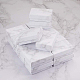 BENECREAT 20 Pack White Marble Effect Rectangle Cardboard Jewellery Pendant Boxes Gift Boxes with Sponge Insert CBOX-BC0001-22-3
