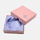 厚紙のブレスレットボックス  内部のスポンジ  バラの花の模様  正方形  ミックスカラー  90x90x22~23mm CBOX-G003-14-3