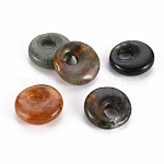 Colgantes naturales de ágata india, donut / pi disc, 17.5~18.5x5.5mm, agujero: 5.5 mm