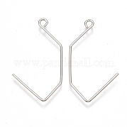 Brass Earring Hooks KK-T038-421P