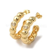 Круглые серьги-гвоздики из латуни EJEW-F314-07G