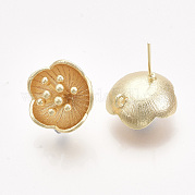 Brass Stud Earring Findings KK-T038-587G-NF