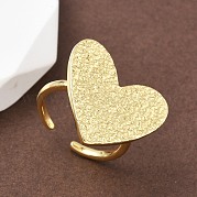 Латунные манжеты в форме сердца для женщин RJEW-A069-09G