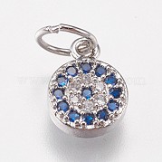 Латунные микро проложить кубического циркония подвески ZIRC-E145-07P