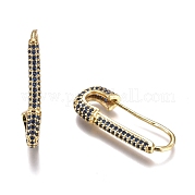 Латунные серьги обруча EJEW-K085-05G
