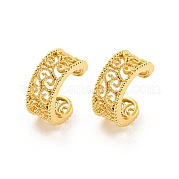 Серьги-каффы из латуни с реечным покрытием EJEW-C102-06G