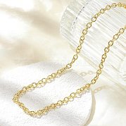 Ожерелья из латунных текстурированных цепочек-кабелей NJEW-A042-12G-01