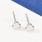 Серьги-гвоздики из латуни с клевером для женщин EJEW-G441-06D-P