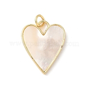 Подвески из латуни из натуральных ракушек KK-L239-049G-01