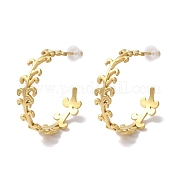 201 серьги-гвоздики из нержавеющей стали EJEW-B059-10G