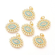 Подвески из латуни с микропейвом ZIRC-O036-13G
