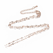 Fabricación de collar de cadena de cadenas de latón MAK-N031-001-NF