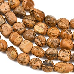 Chapelets de perles en jaspe avec images naturelles&nbsp;GG-CBA787B-A31