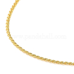 Gestellplattierte Seilkettenhalsketten aus Messing&nbsp;NJEW-K256-04G