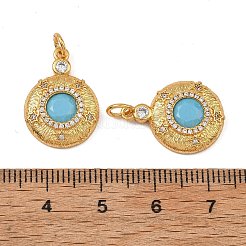 Pendentifs avec zircon cubiques à micro-pavés en laiton&nbsp;KK-F941-38A-G