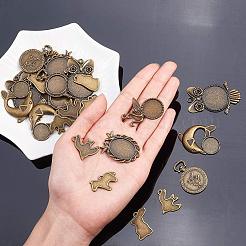 Aluminium-Anhänger Fassungen für Cabochons&nbsp;PALLOY-OC0001-42