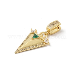 Pendentif en zircone cubique micro pavé en laiton&nbsp;KK-U047-17G-02