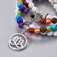 Pulseras de envoltura de labradorita natural&nbsp;BJEW-I273-B08