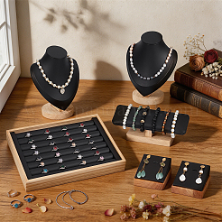 6 présentoir à bijoux en cuir PU&nbsp;NDIS-DR0001-02