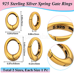 2 Stück 925 Sterlingsilber-Federtorringe&nbsp;STER-BBC0006-41C