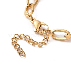 Pulsera de cadena de cable de acero inoxidable 304 con revestimiento al vacío de PVD para hombres y mujeres&nbsp;BJEW-E031-05B-G