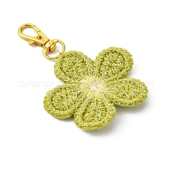 6 pz 6 colori intrecciati fiori decorazioni pendenti in poliestere&nbsp;X-HJEW-JM02889