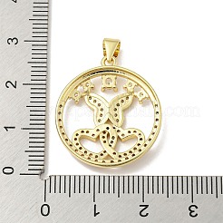 Gestell Messing micro ebnen Zirkonia Anhänger&nbsp;KK-F869-18G
