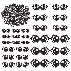 2 Beutel ovales Filz-Bastelpuppenauge&nbsp;DIY-FG0010-04B