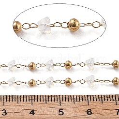 Catene fatte a mano in ottone e perline di vetro&nbsp;CHC-L051-03KCG-01