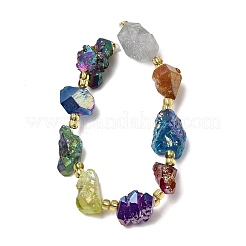 Fili di perle di ametista naturale grezza e galvanizzata&nbsp;G-Z131-J02-10