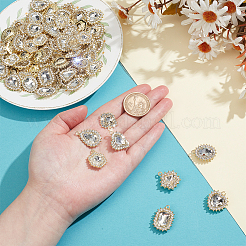 40 stücke 8 stile legierung strass anhänger&nbsp;ALRI-NB0001-19G