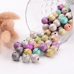 Colore misto getto tondo dipinto perline acriliche&nbsp;X-PB24P9286