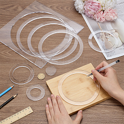 9 Stück transparente Acryl-Vorlagen&nbsp;DIY-BC0015-38B