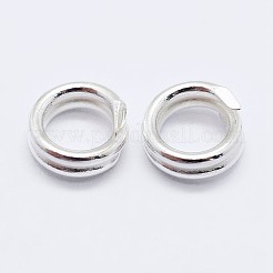 925 geteilte Biegeringe aus Sterlingsilber&nbsp;STER-F036-01S-0.6x5mm