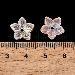 Bouchon à perle de verre transparent bicolore&nbsp;GLAA-H041-01E