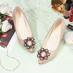 2 Uds decoraciones de zapatos de flores de rhinestone de aleación&nbsp;FIND-FG0002-49A