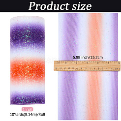 Rouleau de tulle scintillant en tissu polyester arc-en-ciel&nbsp;OCOR-WH20006-55A