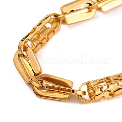 Bracelets à maillons en acier inoxydable 201 avec placage sous vide PVD&nbsp;BJEW-B078-84G