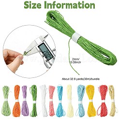 12 paquet de 12 cordons en papier 2 plis de {2} couleurs&nbsp;OCOR-CJ0004-05