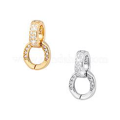 2 fermoir torsadé en argent sterling S2&nbsp;STER-PH0003-57