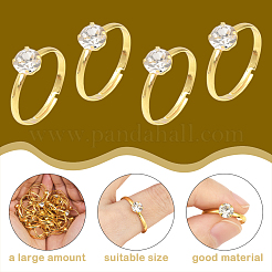 40 verstellbare Fingerringe aus Legierung mit Strass für Damen&nbsp;RJEW-SP0001-02G