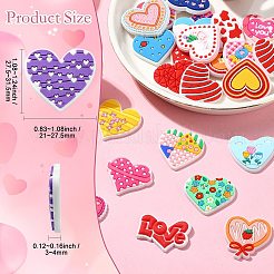 50 Stück 25 Stile PVC-Kunststoff-Cabochons&nbsp;FIND-CJ0002-94