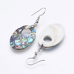 Ohrringe aus Ohrschalen / Paua-Muscheln&nbsp;EJEW-F147-C01