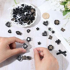 160 pièce de perles acryliques de 16 styles mixtes&nbsp;OACR-PA0001-77C