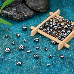 135 pz 9 stili di perline di ematite sintetica non magnetica&nbsp;G-CD0001-12