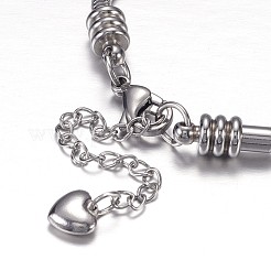 Bracciali europei a catena a serpente in acciaio inossidabile 304 anti-appannamento&nbsp;X-STAS-J015-04