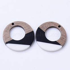 Colgantes de resina y madera de nogal&nbsp;LS-X-RESI-N025-004A-B01