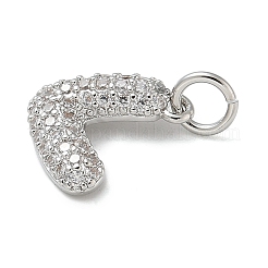 Porte micro ouvrent pendentifs zircone cubique en laiton de placage&nbsp;KK-K392-25P