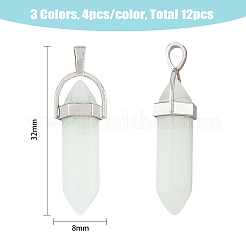12 Stück 3 Farben Kugelglas spitze leuchtende Anhänger&nbsp;FIND-FH0005-53