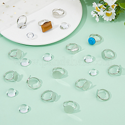 DIY Blanko-Kuppel 304 Edelstahl Fingerringe Herstellungskits&nbsp;DIY-HS0001-56